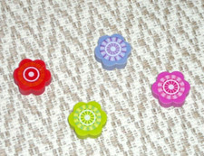 Flower Erasers 4 Chunky Style Multi-Color Reward Party Favor Stocking Stuffer
