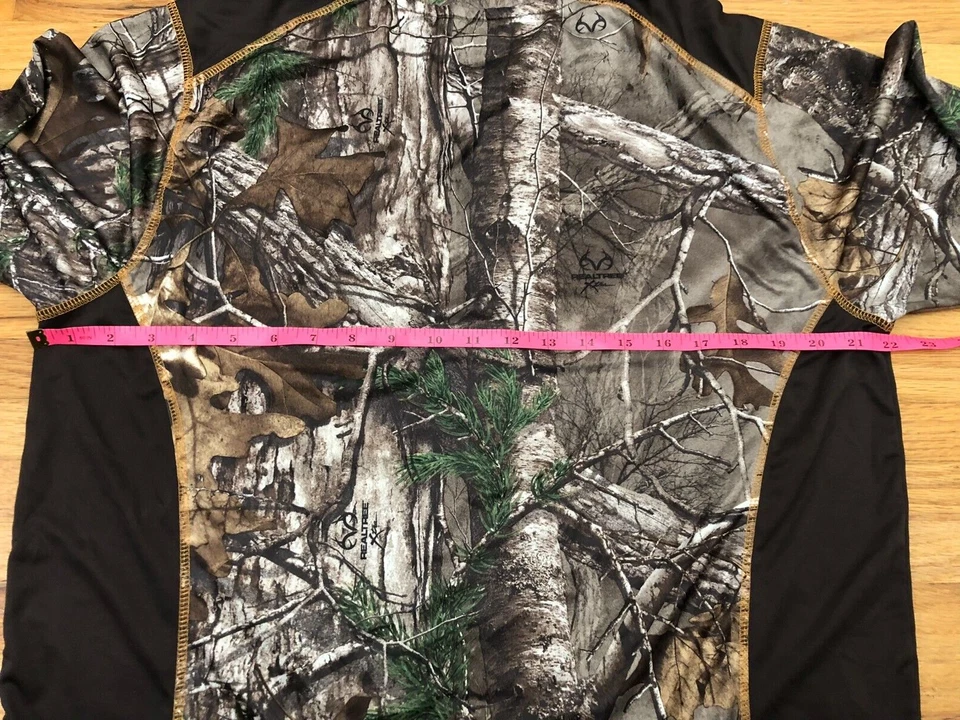 Realtree Men L Gray Camouflage Crew Neck Polyester Logo Graphic Hunting Shirt - Image 3 of 4