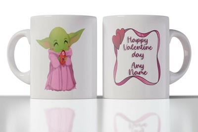 Süße kleine Yoda Herz Geschenkidee zum Valentinstag Tasse süße Yoda Tasse für Ihn Sie