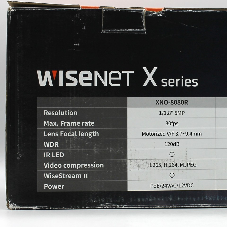 hanwha XNO8080R 5MP Network IR Bullet Camera Brand New