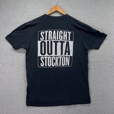 Represent Ltd Mens STRAIGHT OUTTA STOCKTON Short Sleeve Graphic Tee T Shirt SZ L