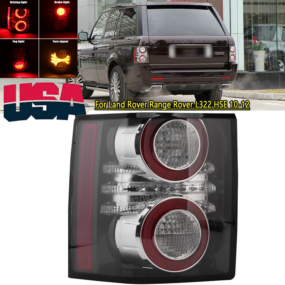 Left Driver Side Tail Light Assembly For Land Rover Range Rover L322 HSE 2010-2012 – LED, Black Housing