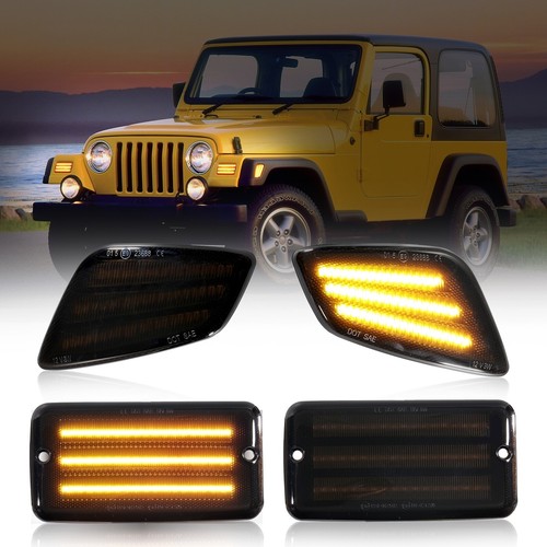AUXBEAM 7" Led Headlights DRL Side Marker Turn Lamp For Jeep Wrangler TJ 97-06 - Picture 2 of 12