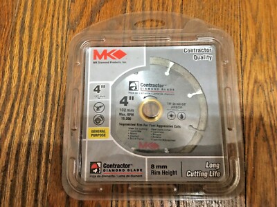  MK Diamond Products General Purpose 4  Contractor Diamond Blades SEGMENTED Rim