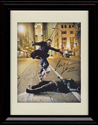 8x10 Stampa promozionale autografo incorniciato Heath Leger e Christian Bale - The Dark - Foto 1 di 2