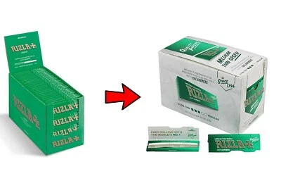 Rizla Medium Thin Green Regular Rolling Papers For An Easier And Quicker Roll