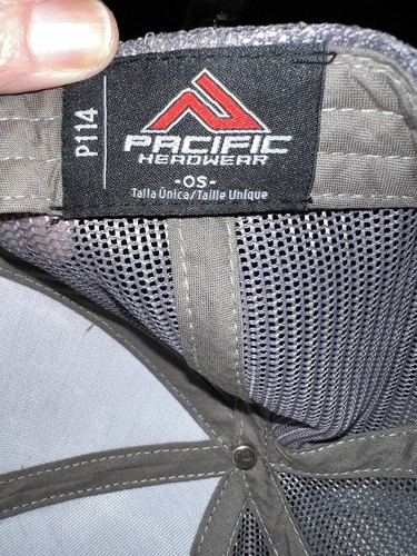Cappello camionista nero tessuto grigio rete occhio d'aquila Trucking Lines LLC snapback usato in ottime condizioni Adj - Foto 10 di 11