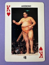 AKEBONO Kokugikan Sumo Trump Vintage Game Playing Card No.K used Japan