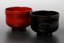 Pair Owan Japanese soup bowl Echizen Lacquerware Handcraft Hisago Mutsumi wan