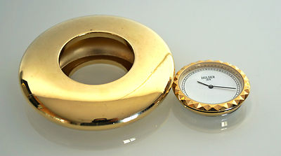 Horloge De Bureau Jaccard By Hilser – Laiton Doré, Quartz, Modèle Exposition