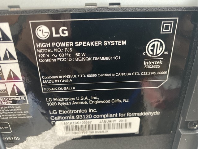 lg high power speaker system fj5