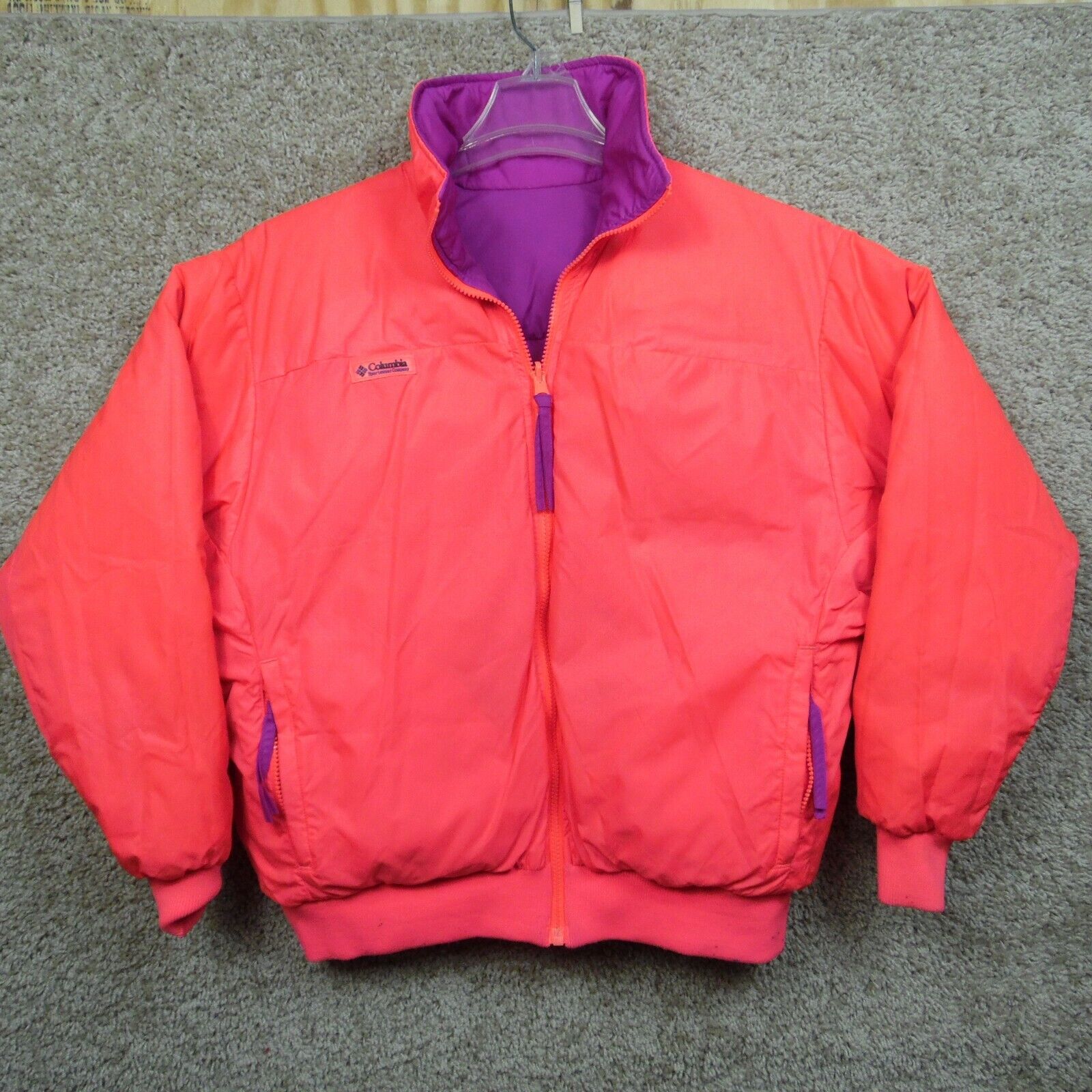 Columbia Nylon Puffer Jacket Reversible Womens Size XL Down Filled 90s  Vintage