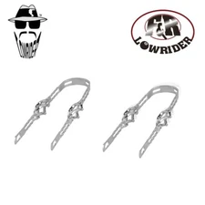 2 Original Lowrider 12" Double Square TWISTED CAGE Fender Brace Chrome Bicycle