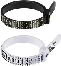 Ring Sizer Finger Measure 1-17 USA Wedding 2-Colors Rings Size Tool, Set Of 2