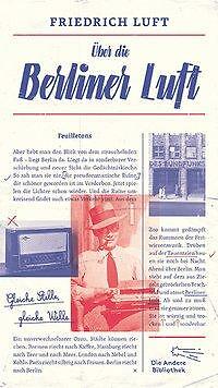 Thumbnail - Über Die Berliner Luft | Buch | 9783847704058