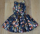 Jottum Girls Navy Floral Dress Size 7-8 EUC — photo 6