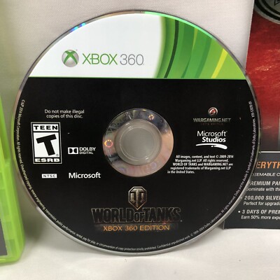 World of Tanks Xbox 360 Edition (Microsoft Xbox 360, 2014) CIB | eBay