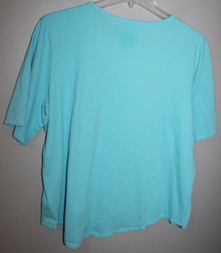 LIFE IS GOOD CRUSHER DAMEN T-SHIRT BLAU RELAX RASENSTÜHLE KURZARM XXL - Bild 2 von 2