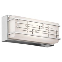 Wandleuchte Badezimmerlampe Flurleuchte Led Wandlampe Chrom Opalglas L 30,9 Cm