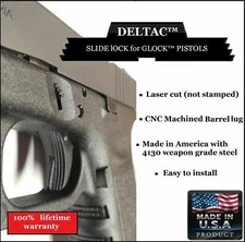 Deltac® Extended Slide Lock Release Lever For Glock 22 Gen1 to Gen4 MADE IN USA