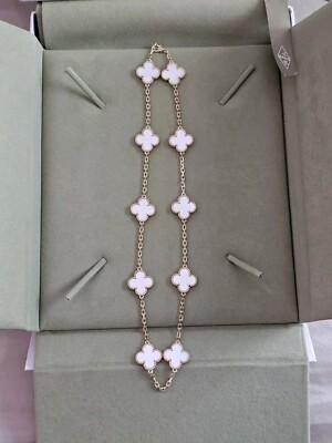 VAN CLEEF & ARPELS Alhambra 10 Motif Vintage Mother of Pearl 18K Yellow Gold NEW