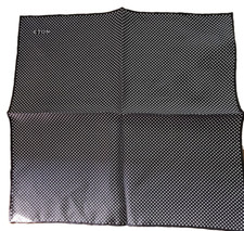 NWT ETON Silk Pocket Square Black/White Polka Dot One Size Made in Italy