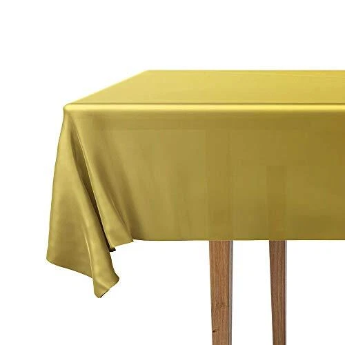  2 Rectangular Tablecloths BPA-Free Plastic, 54 x 108 2 Pack - Rectangle Gold - Image 3 of 4