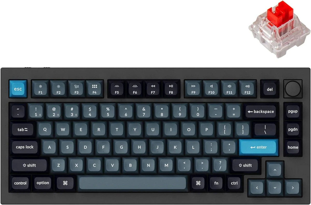Keychron Q1 Pro Wireless Mechanical Keyboard, Programmable, Red 