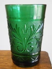 VINTAGE Anchor Hocking 3 1/2” FOREST GREEN Sandwich JUICE  Glass FREE SHIP