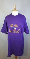 Vtg Fruit of the Loom Made in USA Bay Area Tall Texans T-shirts Single Stitch XL