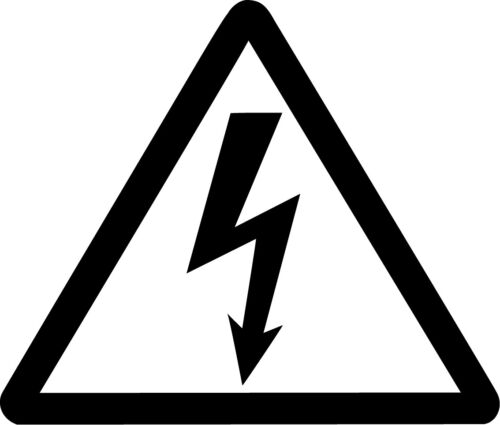 Hochspannungssymbol Vinyl Aufkleber Aufkleber JDM elektrische Gefahr Größe & Farbe wählen - Bild 1 von 2