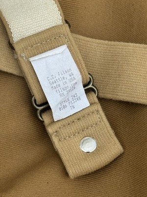Filson Vintage Tan Rugged Twill Large Pullman Duffle Bag Style 243