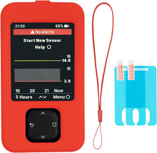 Dexcom G7 Receiver Case with Lanyard and 2PCS Screen Protector Red