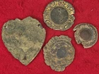 EXCAVATED CIVIL WAR RELIC ROSETTES LOT (4) FROM GRAND ECORE LOUISIANA