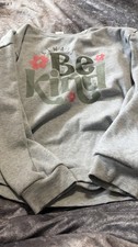 Gray Fleece Crewneck Pullover Sweatshirt Floral Graphic Print Women  s Size L