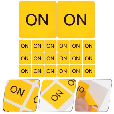 20 Pcs Warning Sign Sticker Danger Stickers Safety Travel PVC ON/OFF ...