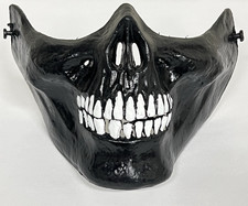 Skull Black Costume Mask Half Face Halloween Airsoft Skull Mask Skeleton -NEW