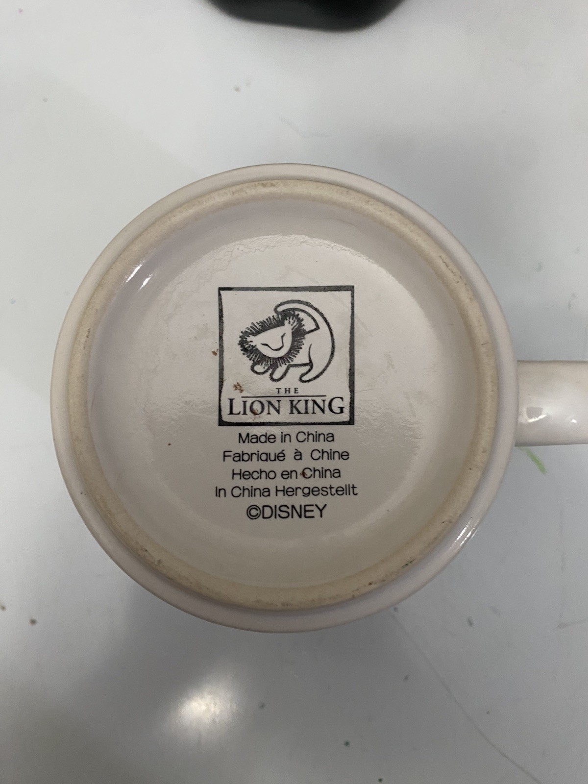 Vintage Disney's The Lion King Coffee Mug Simba Mufasa Rafiki Disney Store 90's