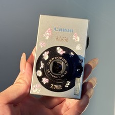 Canon IXUS 70 Digital Camera 7.1MP 3X Optical CCD Vintage English - Silver