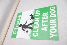 Please Clean Up After Your Dog Sign 9" x 12"