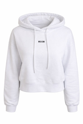 MSGM Milano Cropped Hoodie Gr. Medium weiß Designer Streetwear kastig