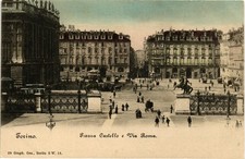 TURIN CITY - Piazza Castello and Via Roma - NV - CT088