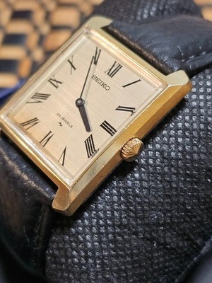 Vintage 1970s Seiko Chariot 2220-3199 Hi-Beat Manual Wind Gold