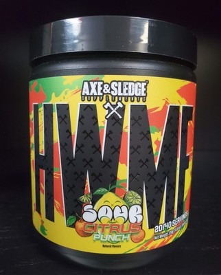 Axe & Sledge HWMF HIgh Stim Pre-workout Sour Citrus Punch 40 servings
