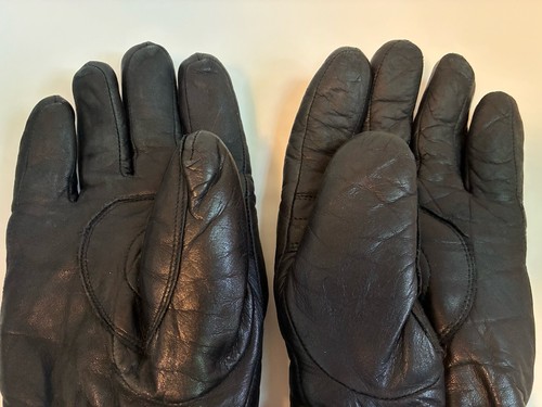 vtg Reusch Pro -30 Degrees Black Leather Womens Ski Snow Gloves size 8 - Picture 6 of 12