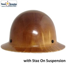 MSA Skullgard Full Brim Hard Hat With STAZ ON Suspension Natural Tan