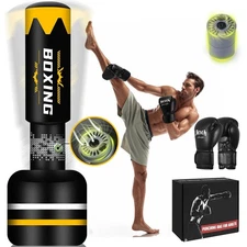 Upgrated Standing Punching Bag for Adults with Automatic Built in Air Pump, 6...