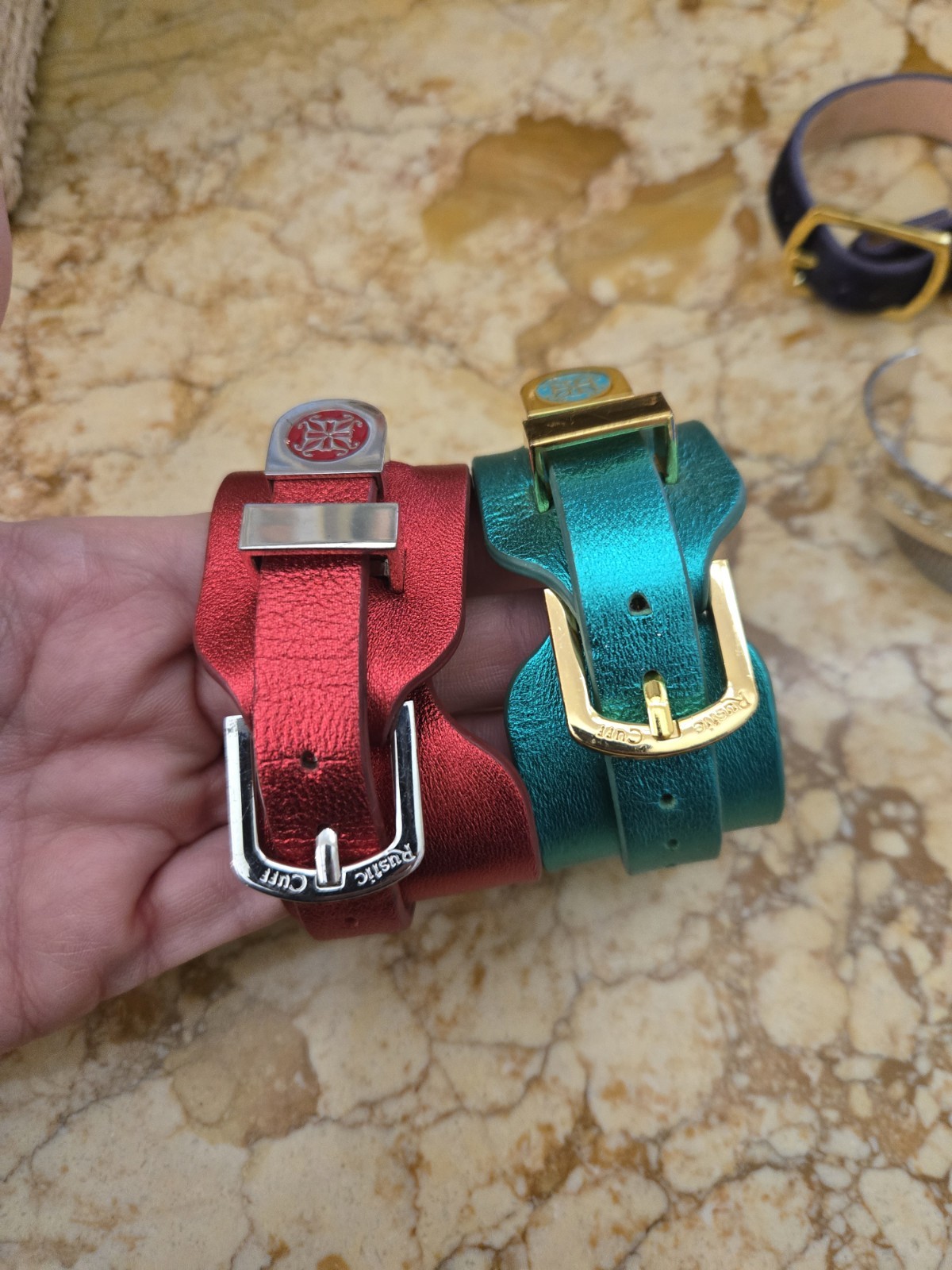 Rustic Cuff  Assorted Bracelet Lot Leather Red Gr… - image 2