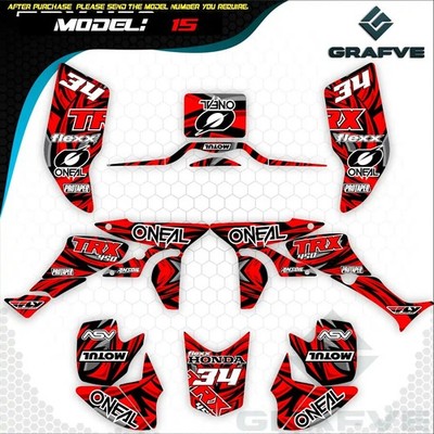Trx 450 kit Graphics Decals Stickers Honda Trx 450R 450ER ATV Custom Desing