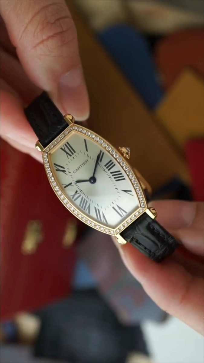 Cartier Ladies Tonneau Diamond 18k Rose Gold WE400331 | Box Manual